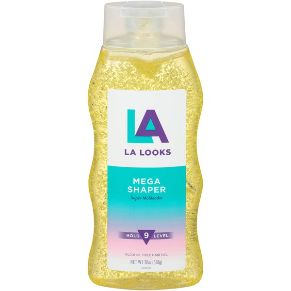La Looks Gel #9 Mega Mega 20 Ounce (Yellow) (591ml) (6 Pack)