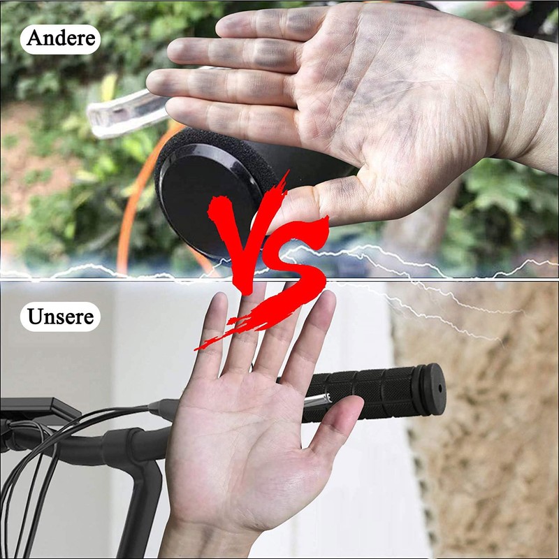 Black Bicycle Grips, Non-Slip Soft Rubber Ergonomic Bicycle Grips Handlebar