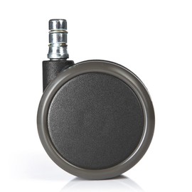 hjh OFFICE, 619025, Castors, Wheels for office, executive chairs, ROLO No-Noise, black, , Set of 5 x special castors for hard floors 11 mm pin, 65 mm diameter wheel e.g. parquet, laminate, tile or stone floor, silent, casters