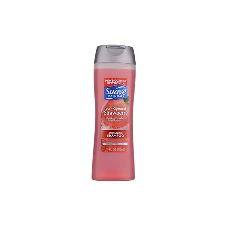 Suave Essentials Energizing Shampoo, Sun-Ripened Strawberry, 15 fl oz (2