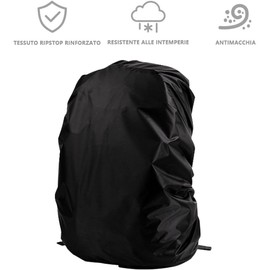 Yogopro Rain Cover for Backpack, School Bag (30-65L), Pack of 2, Waterproof Backpack Rain Cover, Backpack Rain Cover for Camping, Hiking