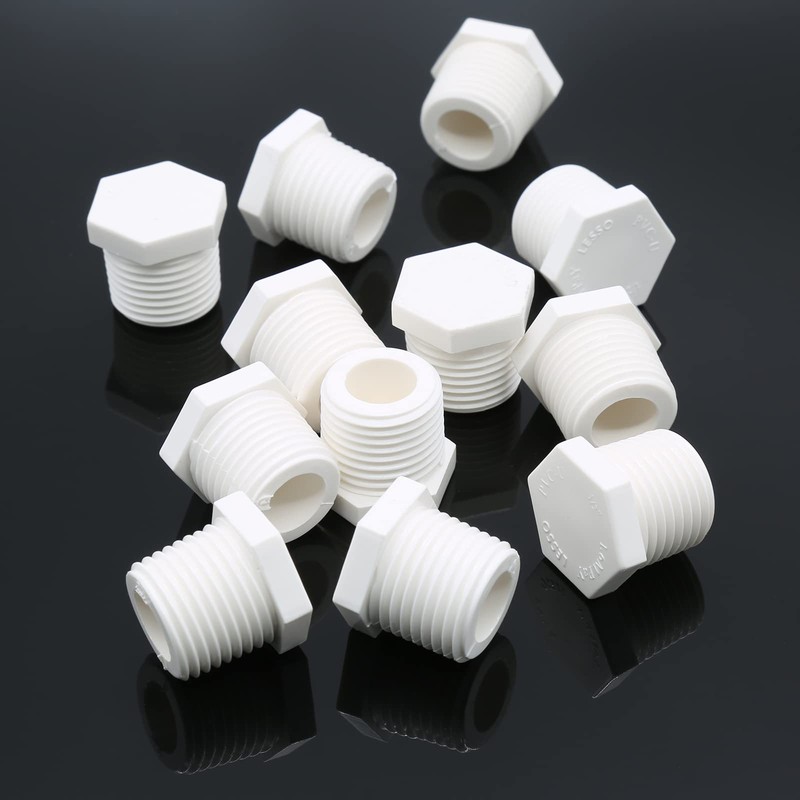 Bonsicoky 12 PCS Water Heater Drain Plug, 1/2 Inch NPT