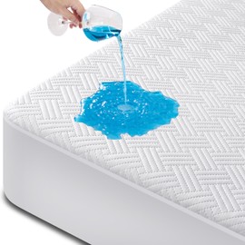 GOPOONY Waterproof Mattress Protector California King Size - Breathable, Noiseless, Ultra-Soft Bed Cover, Mattress Pad Cover with Deep Stretchable Pockets 8"-21" (White)