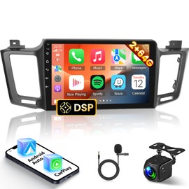 NHOPEEW [2+64G] for Toyota RAV4 2013-2019 DSP Audio - 10.1 inch HD Touchscreen Android 13 Car Stereo - Wireless Carplay & Android Auto, GPS, WiFi, Mirror Link, FM/RDS Radio, SWC + AHD Backup Camera