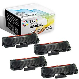 4 Pack TG Imaging 116L Compatible for Toner Cartridge D116L MLT-D116L 4xBlack Combo Pack for Used in SL-M2625 SL-M2825 SL-M2675 SL-M2875 Printer (3,000 Pages)