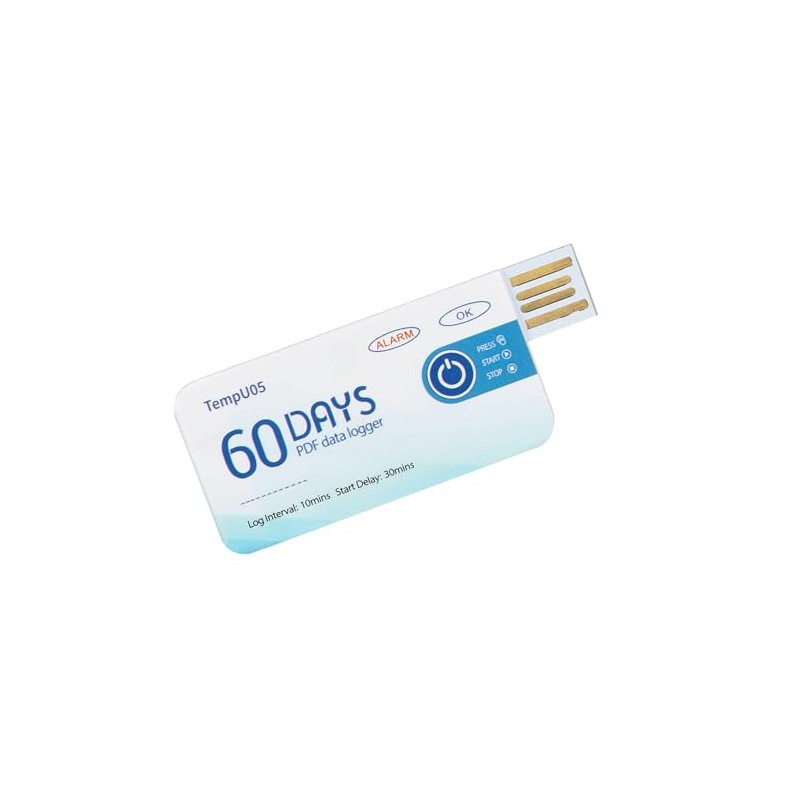 Registrador de Temperatura USB Desechable de 5 Piezas, Registrador de