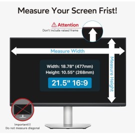 Universal for 21.5" Monitors 21.5” Privacy Screen Filter 2-Pack Anti Glare Blue Light for 16:9 Monitor Shield
