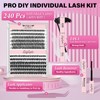 DIY Lash Extension Kit 240pcs Lash Clusters D Curl Eyelash