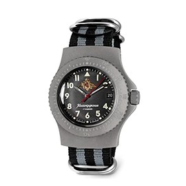 Vostok | Komandirskie 280937 Automatic Diver Wrist Watch | Black-Gray Strap