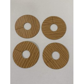 4 x Laser Cut (FC2 Oak) Pipe Surrounds/Covers for Laminate Flooring (Can be Used for Natural Floor Covers)