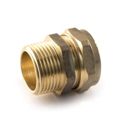 Wärmer System 15mm x 1/2 Compression x BSP Parallel Male Straight Adaptor - Pack of 2