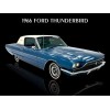 1966 Ford Thunderbird in Blue & White NEW Metal Sign: 12x16" Ships Free