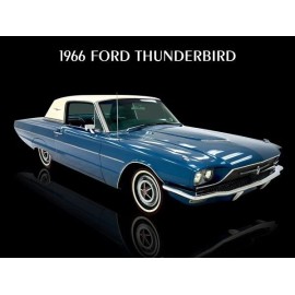 1966 Ford Thunderbird in Blue & White NEW Metal Sign: 12x16" Ships Free