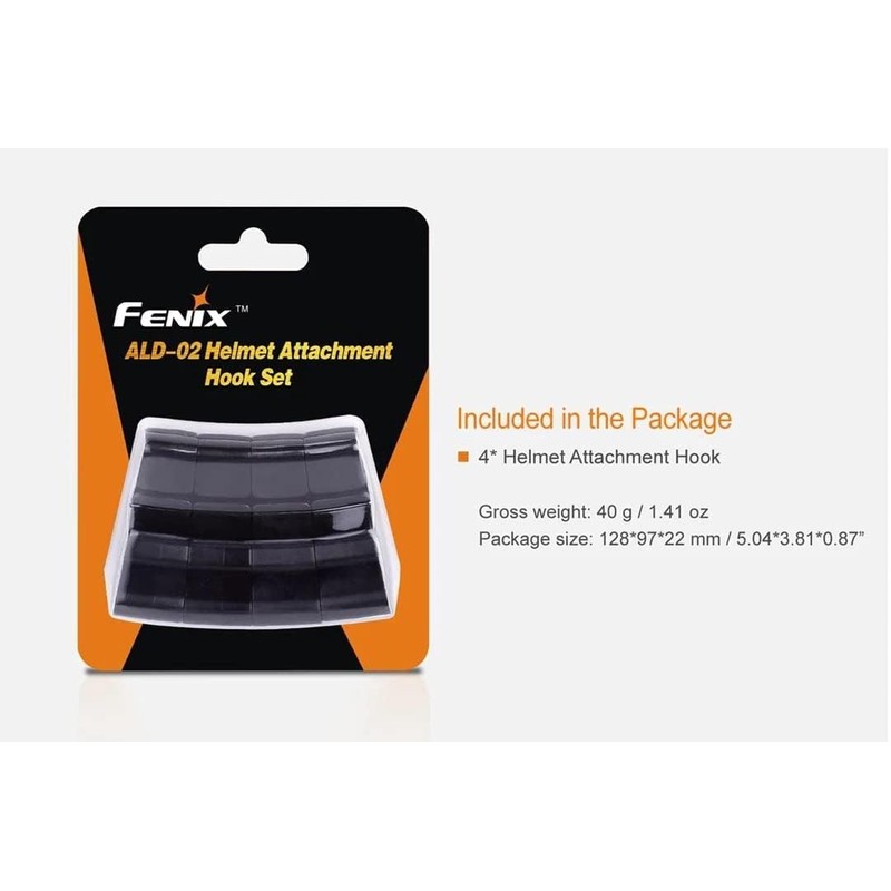 Fenix Helmet Headlamp Hooks, Black, ALD-02