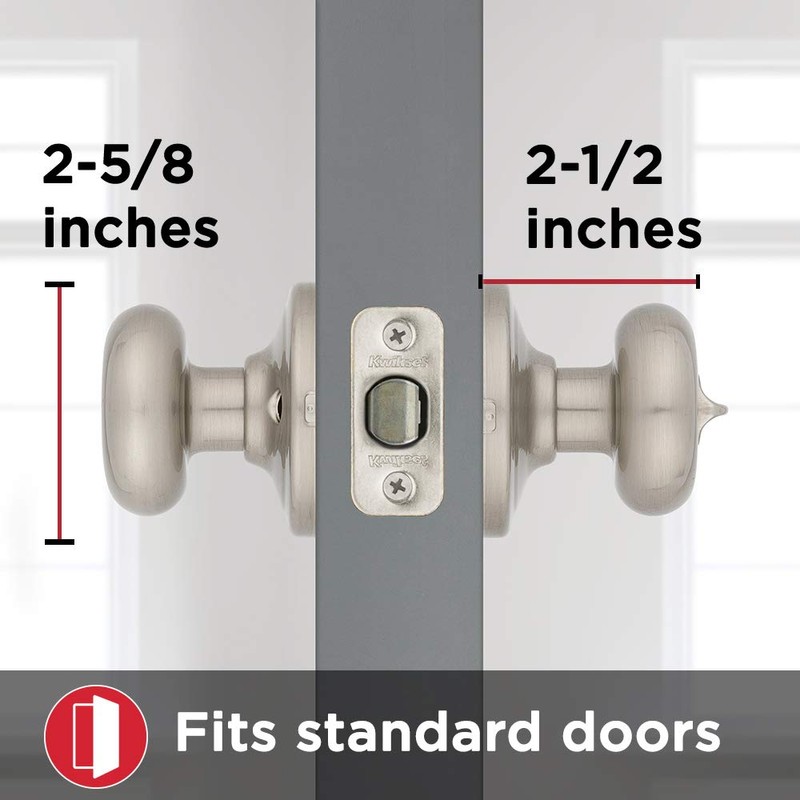 Kwikset Juno Interior Privacy Door Knob with Lock, Door Handle