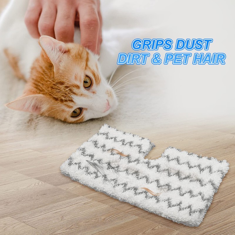 3 Pack Steam Mop Pads Replacement Compatible with Shark Genius