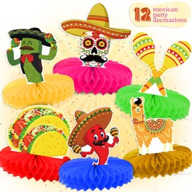 KatchOn, 12PCS Cinco De Mayo Centerpieces - Mexican Fiesta Party Decorations | Fiesta Centerpieces for Tables Decor | Fiesta Table Decorations | Mexican Party Decorations, Cinco De Mayo Decorations