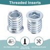 sourcing map 20Pcs Threaded Inserts, M10-1.5x20 Zinc Plated Carbon Steel