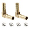 Hordion 2PCS 5/16" Hose Barb Fitting 90 Degree Elbow Connector,
