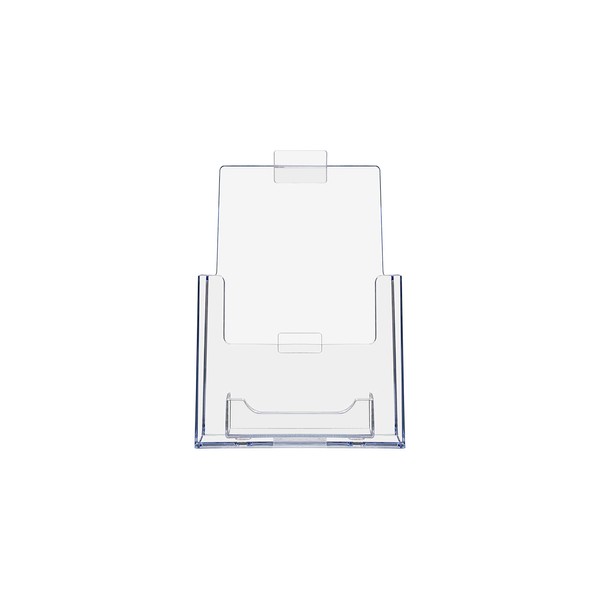 Slatwall 5.5” Wide Brochure Holder with Attached 3.5" x 2"