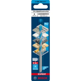 Bosch Accessories Professional 1x Expert CYL - 9 Multi Construction Drill Bit (for Concrete, 6,00 x 100 mm, Accessories Rotary Impact Drill)