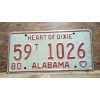 Vintage 1980 ALABAMA License Plate Antique Car Tag