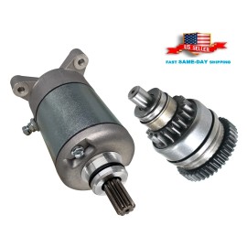 H&H bros Starter w/ Drive Bendix for Polaris Ranger Crew 500 2011 2012 2013 Starter Drive