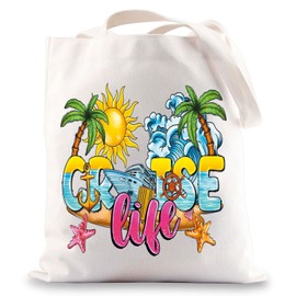 BWWKTOP Cruise Trip Tote Bag Cruise Vacation Gift Cruise Beach Life Travel Shoulder Gift Cruise Party Gift, Cruise, One Size