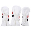 3PCS PU Leather Waterproof Thicken Lining Golf Putter Head Cover