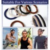 Men's Hair Ties, 10 Pack Men Bracelet Braided Hair Ties