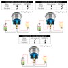 Larcele 22 mm Waterproof Pressure Switch with 12 V Indicator