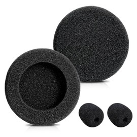 Jabra Headset Ear Cushions Foam Replacement Ear Pads for Jabra PRO 920 930 9450 9460 GN1900 2000 Biz 620 1500 1900 2400II Plantronics H251 H261 Most Standard Size Office Telephone Headphones (2 Pack)