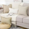 Madizz Set of 2 Linen Cushion Covers with Wide Edge,