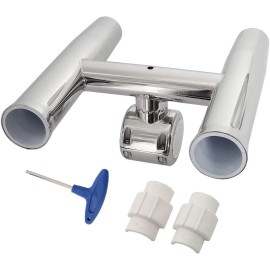 Amarine Made 2 Tube Rocket Launcher Boat Fishing Rod Holder for 1" or 1.26" Stainless Steel