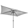 Trademark Innovations Rectangular Solar Powered LED Lighted Patio Umbrella -