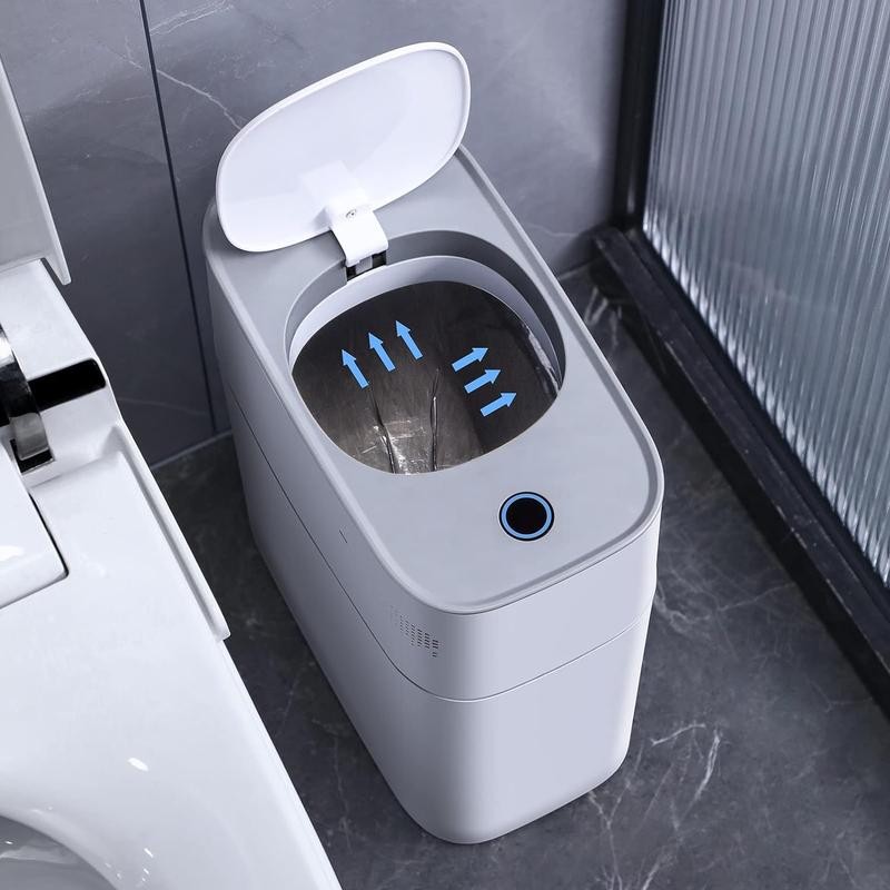 Joybos Bathroom Trash Can with Lid, Automatic Bagging Garbage Can,