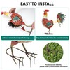 Autodaya 21" Metal Rooster Yard Decor, Outdoor Garden Statues, Metal