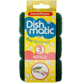 Geohee 9x Heavy Duty Dishmatic Green Refill Sponges From Caraselle