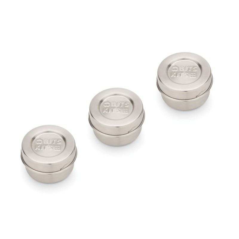 Bits Kits Stainless Steel Reusable Condiment and Snack Containers, Set