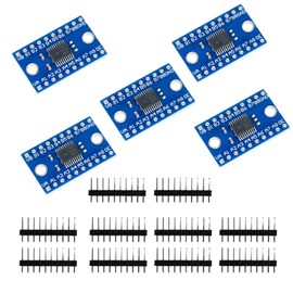 Podazz TXS0108E Hochgeschwindigkeits-Vollduplex-Logik-Pegelwandler, 8-K, SPI, 8-Wege, 3,3 V, 5 V, I2C IIC, 8-Bit, bidirektionales Konverter-Modul, kompatibel mit Raspberry Pi und Arduino, 5 Stück