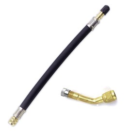 Tire Valve Extension, 8.26 InchFlexible Schrader Tire Valve Stem Extension with 135 Degree Schrader Tire Valve Extension Adaptor Compatible for Cars RV Bike Motorcycle Truck Scooter (135 Degree)