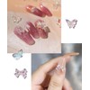 Nail Parts, Butterfly, 3D, 3D, Aurora, Set of 60, Nail