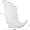 Deco 79 Ceramic Leaf Decorative Vase Slanted Centerpiece Vase, Flower
