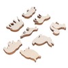 48PCS Animal Wooden Slice DIY Wood Ornaments Blank Decoration Shaped