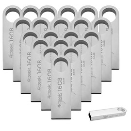 Kit De 10 Piezas De Memoria USB De 16GB Color Plata Ideal para Transferencia De Fotos, Música Y Documentos + Memoria USB Lucky Owl Metalica 2.0.