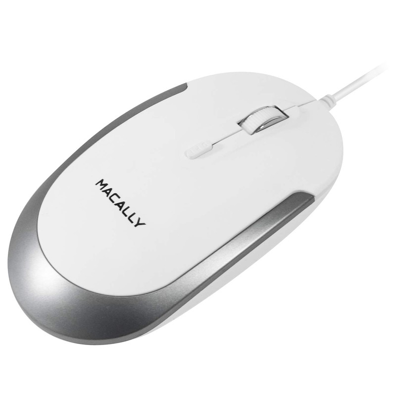 Macally DYNAMOUSE-W USB Optical Silent Click Mouse With 2 Buttons,