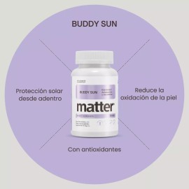 Matter Smart Nutrients YOU MATTER - Buddy Sun - Bloqueador Solar en Cápsulas con Vitamina E, Nutroxsun y Astaxantina, Protección UV - Bote con 60 Cápsulas
