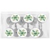 Artinhand Green Eucalyptus Leaf Shower Curtain Hooks Set of 12
