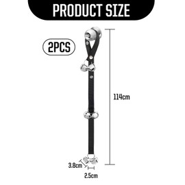 EOWVISN 2 Pieces Pet Doorbell Ropes, Pet Training Bells, Adjustable Pet Doorbell Ropes, Pet Supplies, Dog Potty Training Supplies