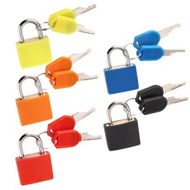 5 Pcs Color Key Locks Small Luggage Keyed Padlocks Mini Metal Padlocks Travel Luggage Locks Storage Box Padlocks School Gym Locker Lock with Keys